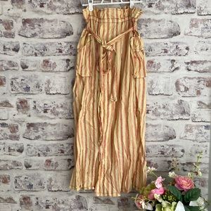 Free People Sheer Yellow Shirt Size Medium